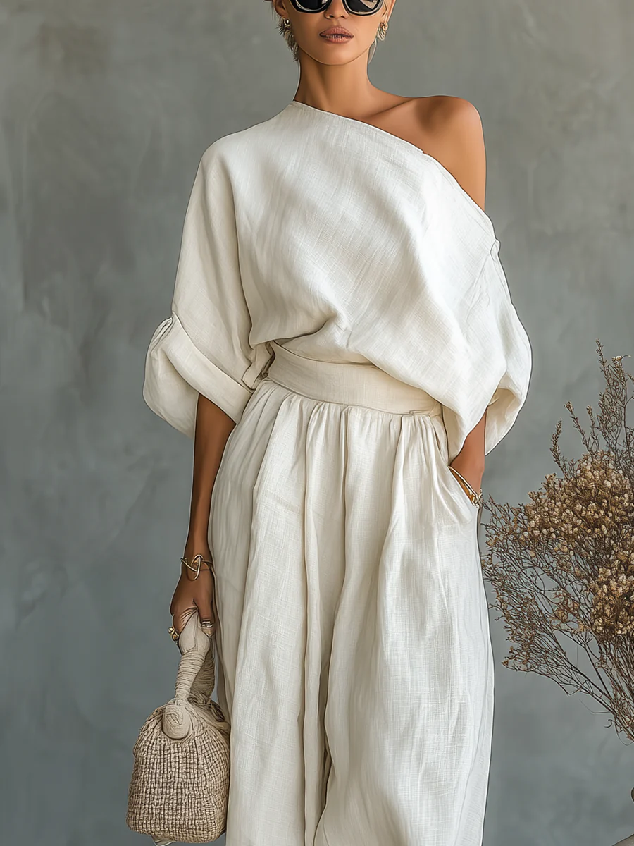 Dvoudílný set off-shoulder – casual chic styl