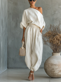 Dvoudílný set off-shoulder – casual chic styl