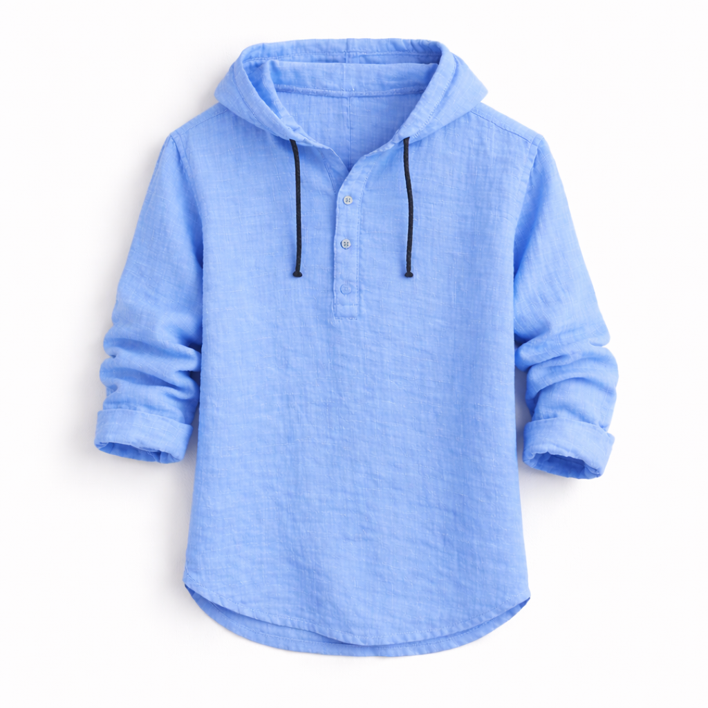 Pánská lněná košile s kapucí – casual styl