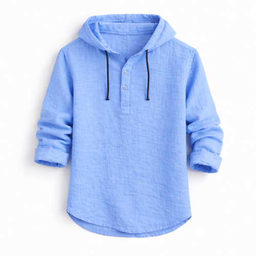 Pánská lněná košile s kapucí – casual styl