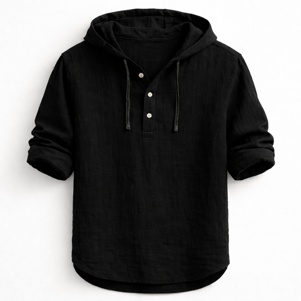 Pánská lněná košile s kapucí – casual styl