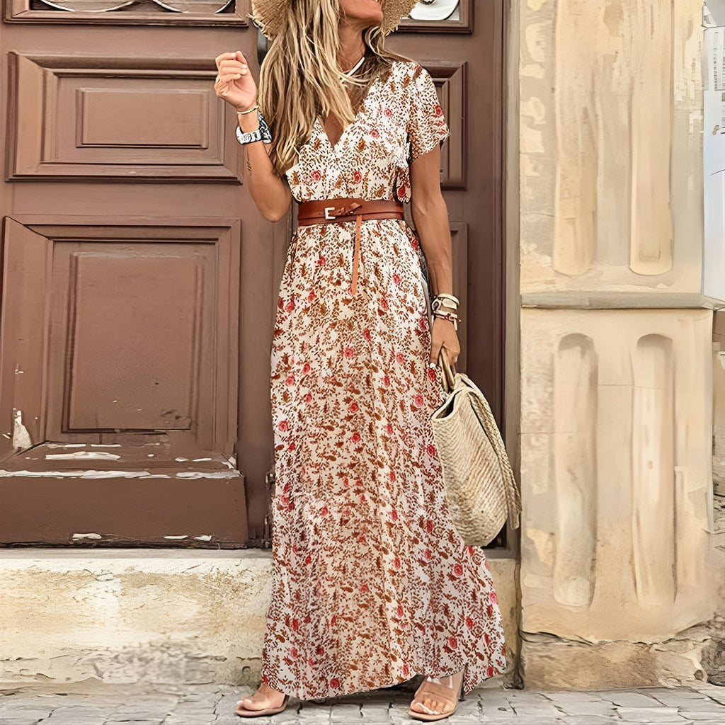 Elegantní boho maxi šaty z lehké viskózy