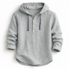 Pánská lněná košile s kapucí – casual styl