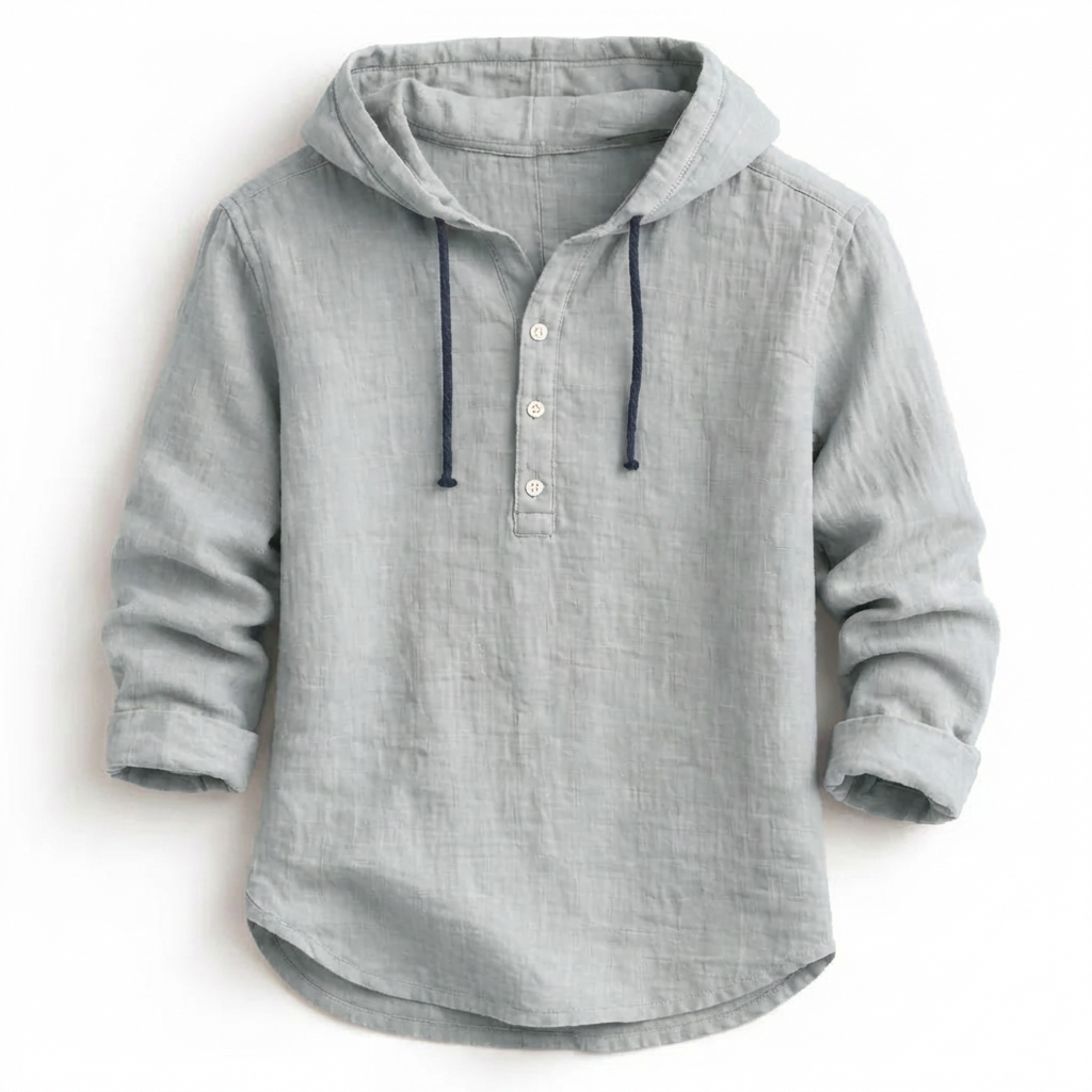 Pánská lněná košile s kapucí – casual styl