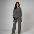Micaela | Conjunto Elegante de Tres Piezas | Gris