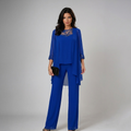 Micaela | Conjunto Elegante de Tres Piezas | Azul