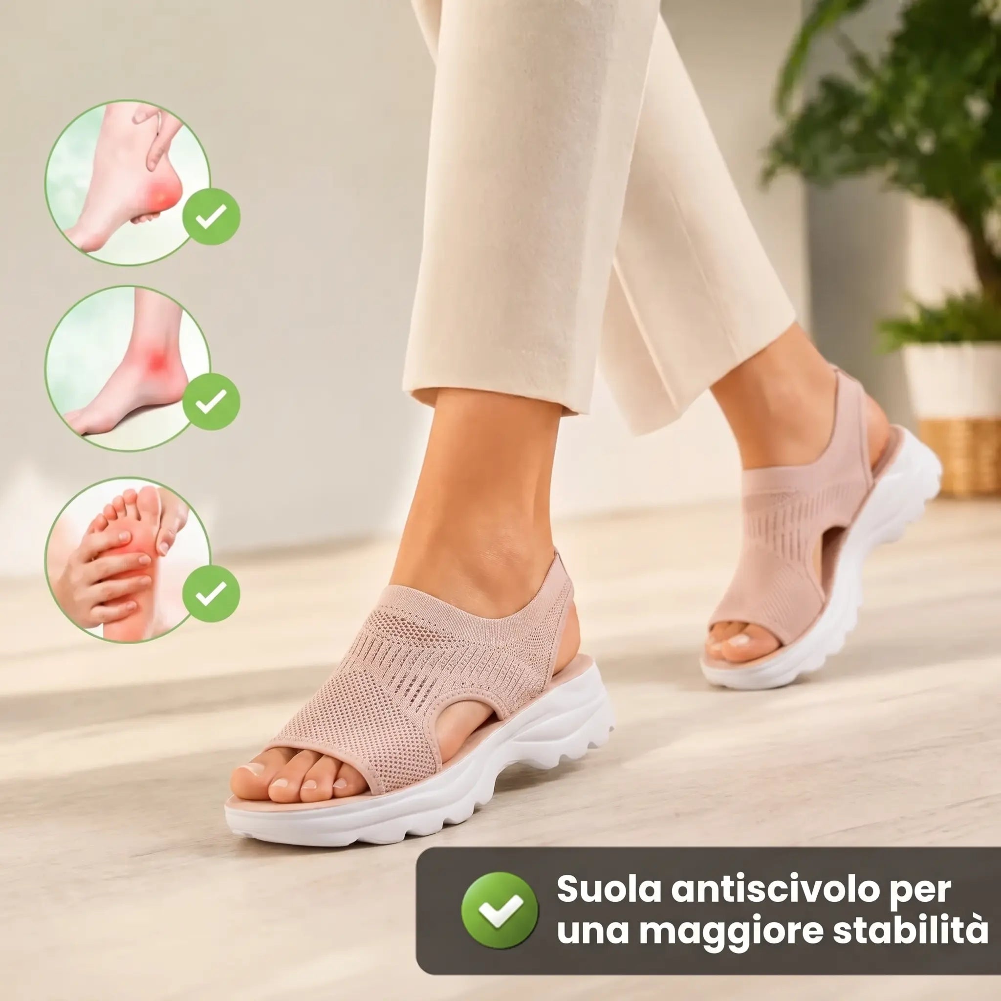 Noara Sandalias Ortopédicas Antideslizantes