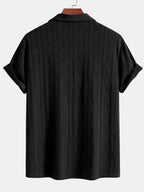 Set – kubánská jacquard košile a rovné kalhoty