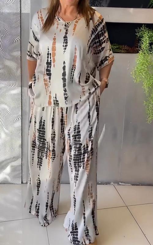 Casual dvoudílný potiskovaný set Marie