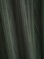 Set – geometrický jacquard polo a rovné kalhoty
