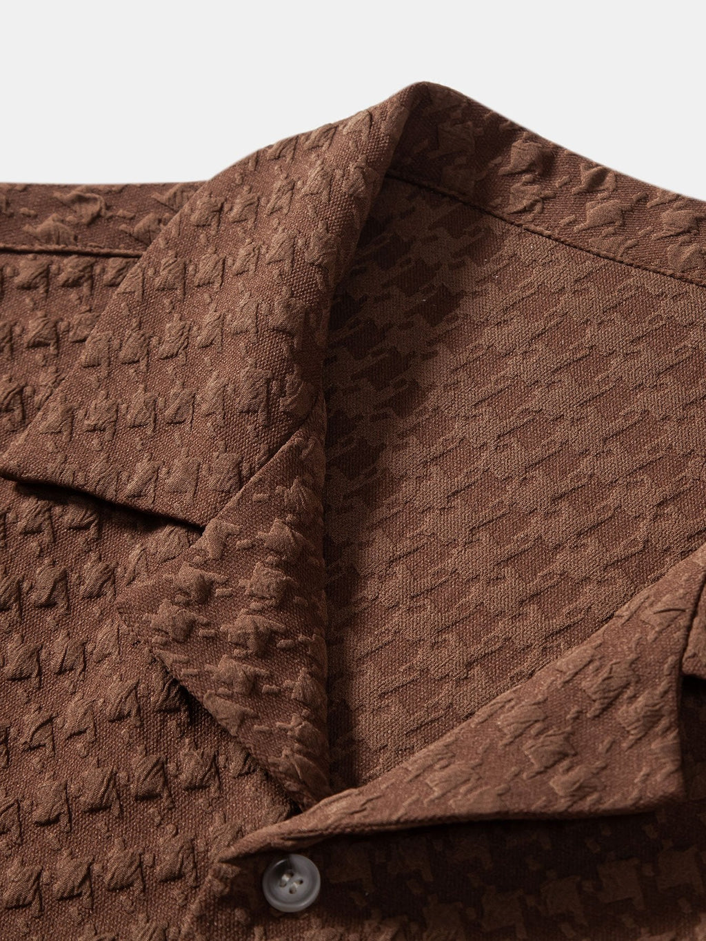 Set – kubánská košile jacquard kohoutí stopa a lněné kalhoty