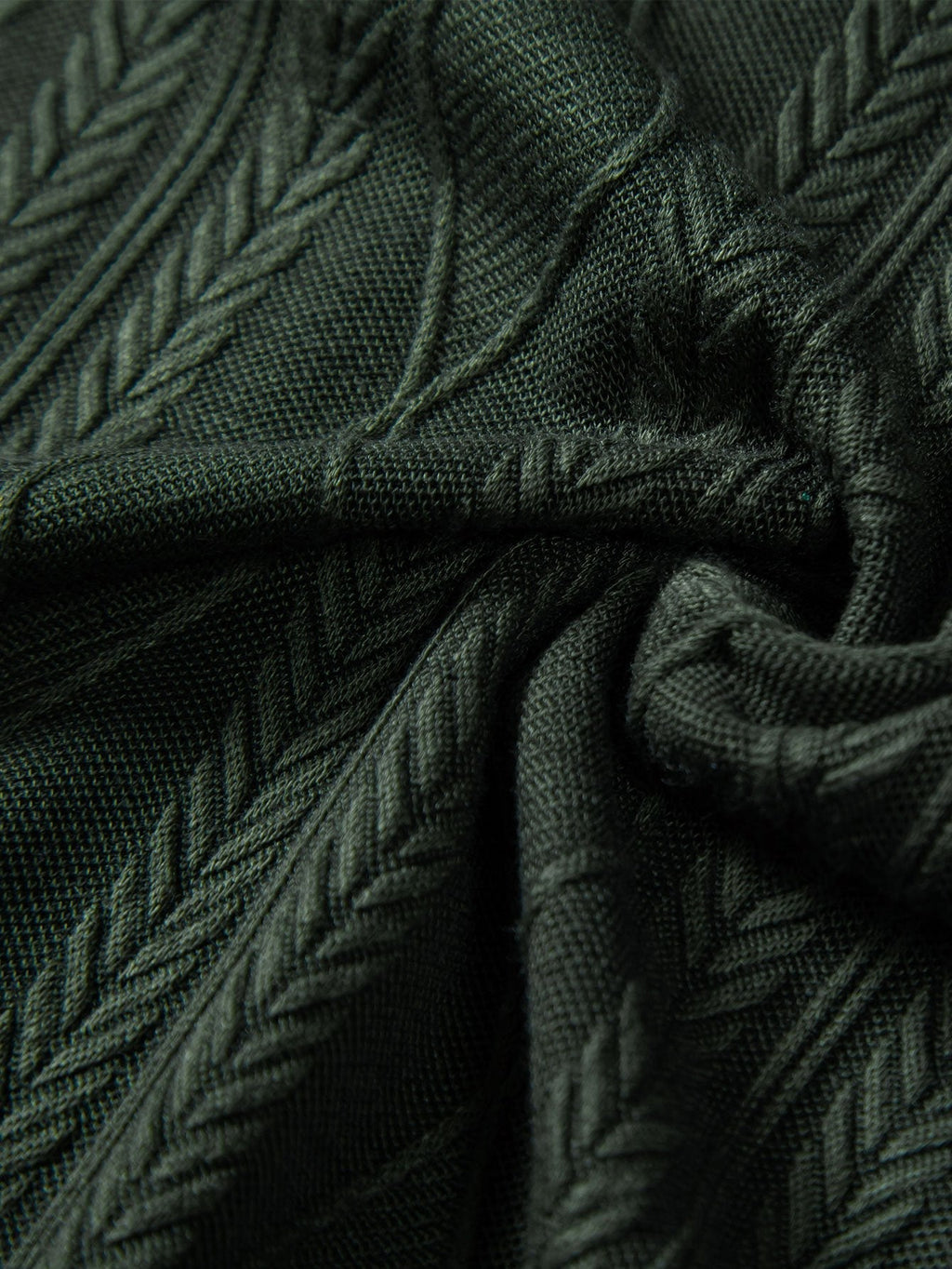 Set – kubánská jacquard košile a rovné lněné kalhoty