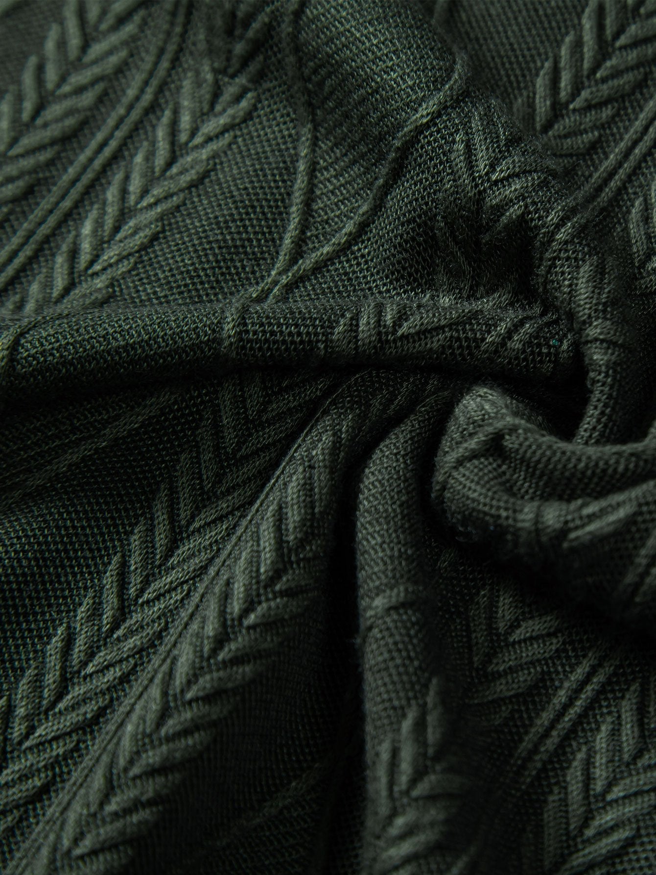 Set – kubánská jacquard košile a rovné lněné kalhoty