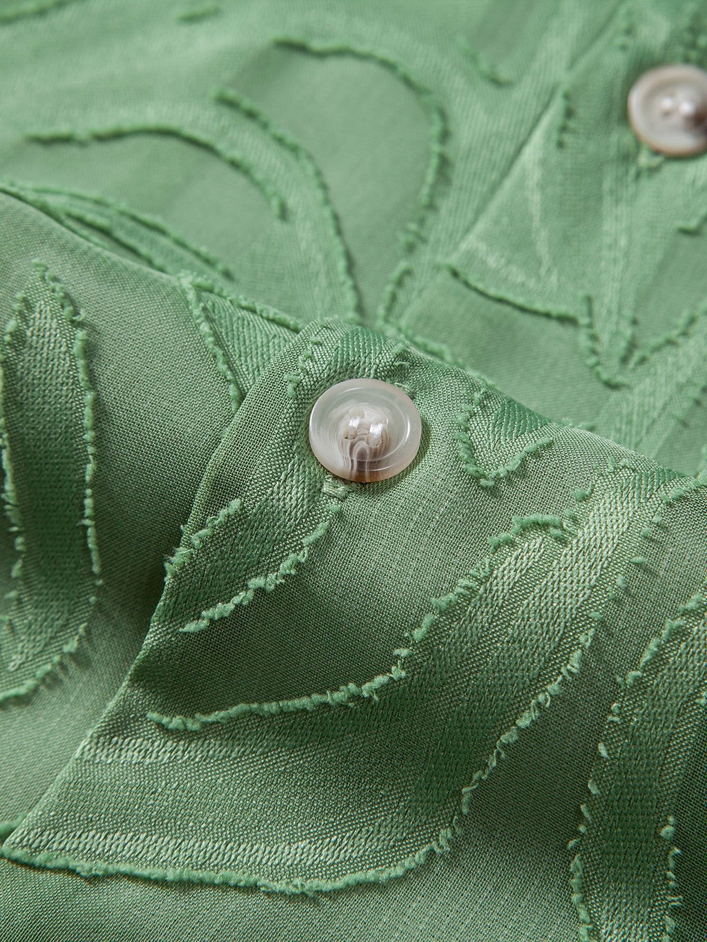 Set – kubánská jacquard košile a rovné lněné kalhoty