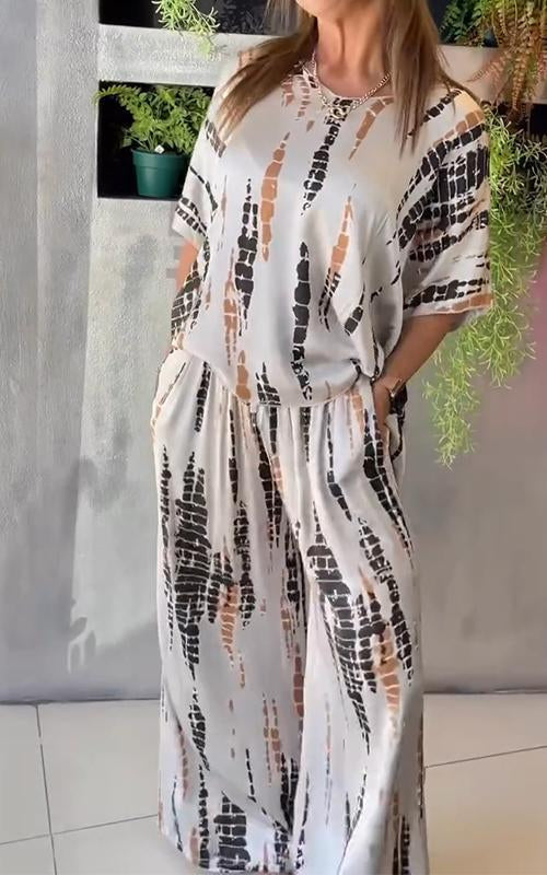Casual dvoudílný potiskovaný set Marie