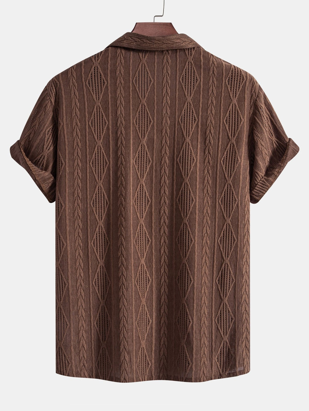 Set – kubánská jacquard košile a texturované šortky