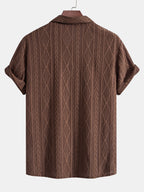 Set – kubánská jacquard košile a texturované šortky