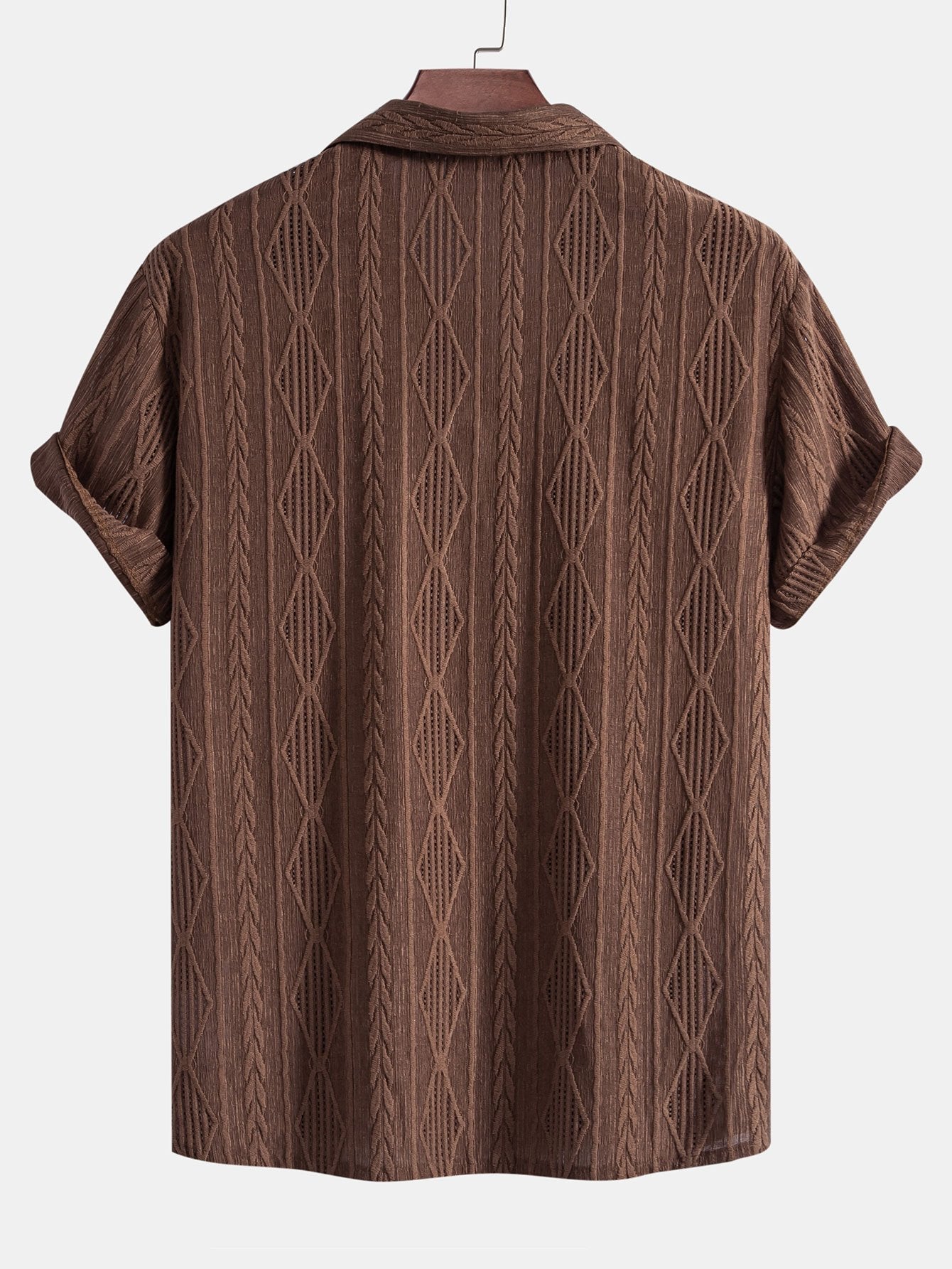 Set – kubánská jacquard košile a texturované šortky