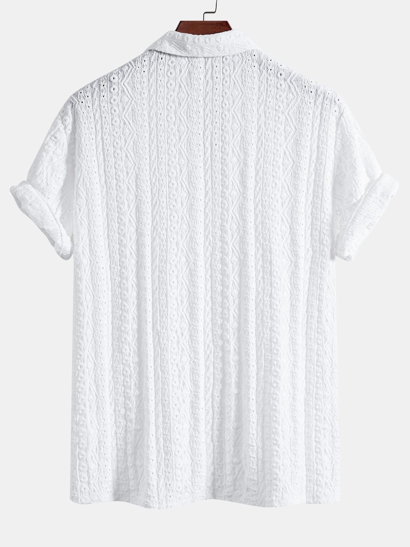 Set – kubánská jacquard košile a lněné bavlněné kalhoty