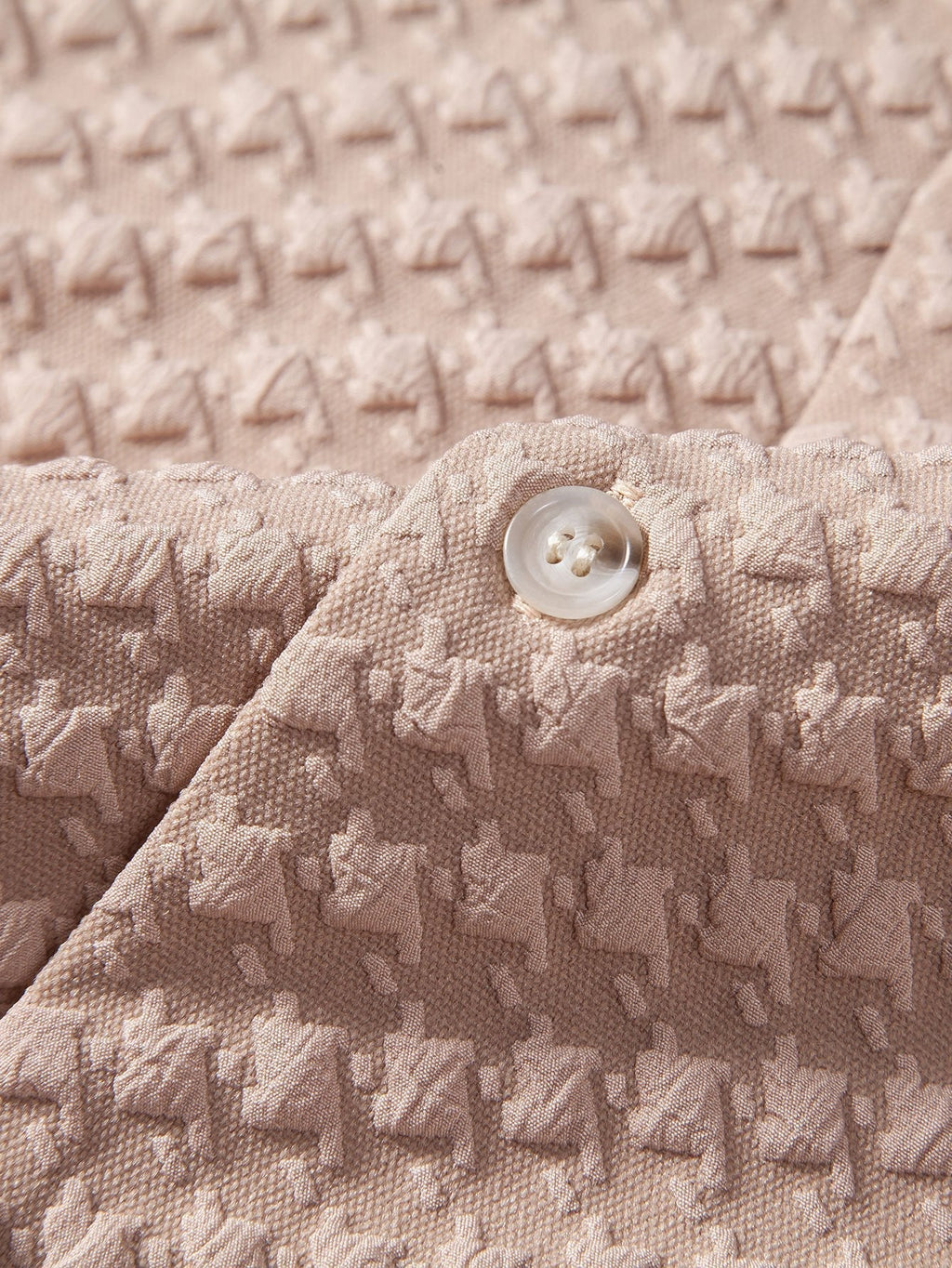 Set – kubánská košile jacquard kohoutí stopa a lněné kalhoty