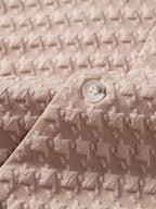 Set – kubánská košile jacquard kohoutí stopa a lněné kalhoty