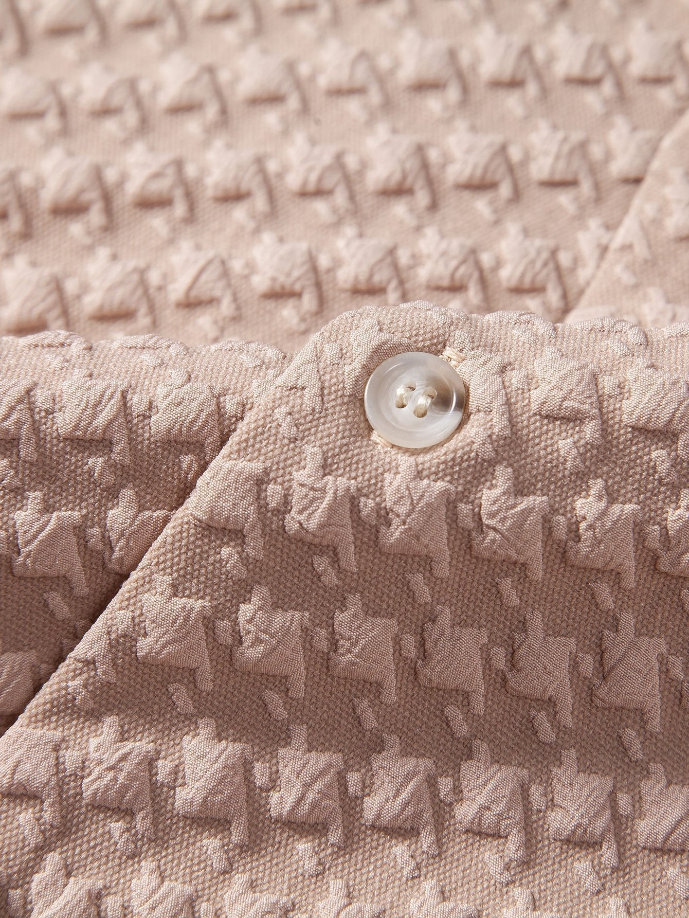 Set – kubánská košile jacquard kohoutí stopa a lněné kalhoty