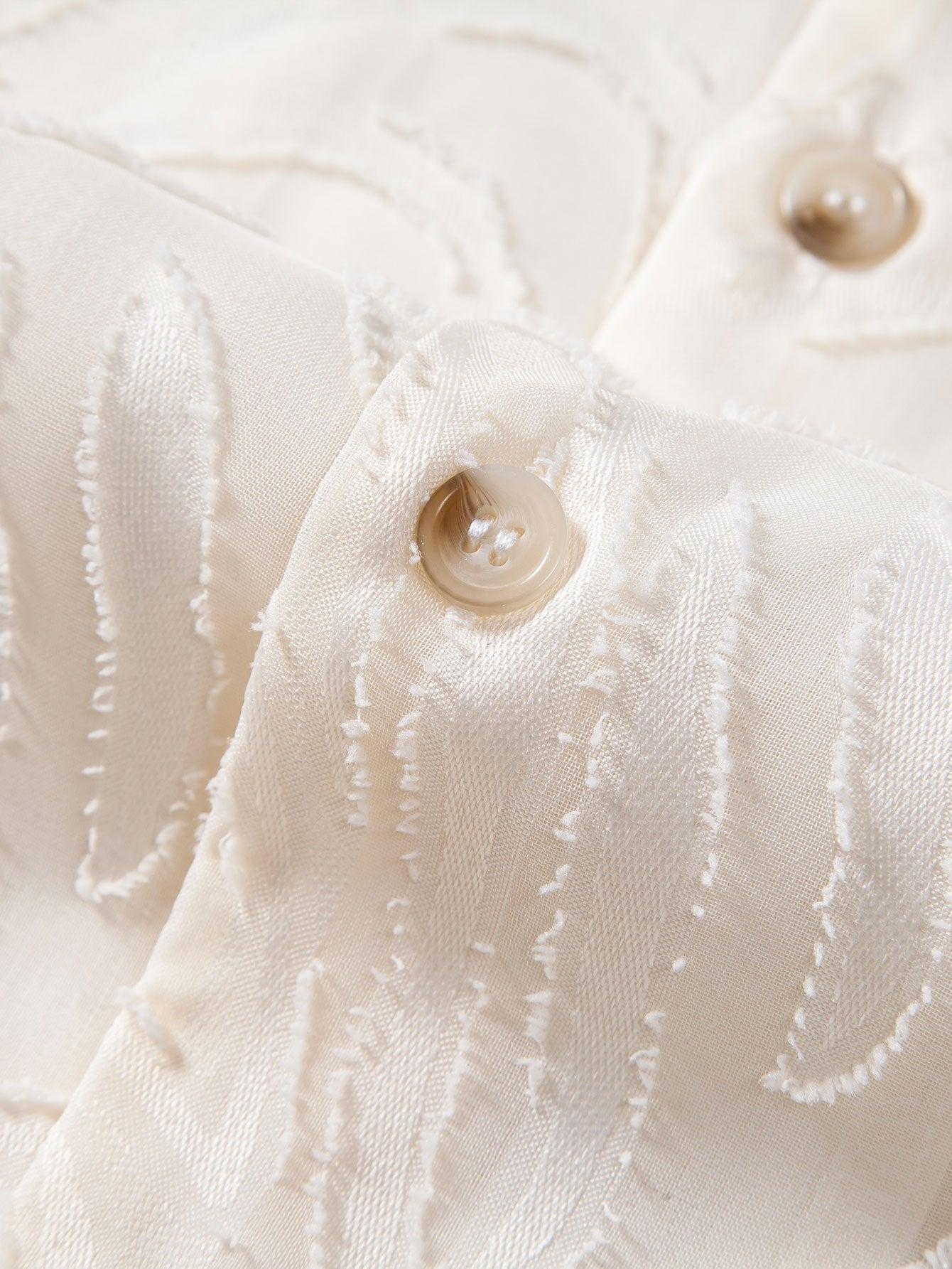 Set – kubánská jacquard košile a rovné lněné kalhoty