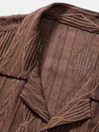 Set – kubánská jacquard košile a texturované šortky