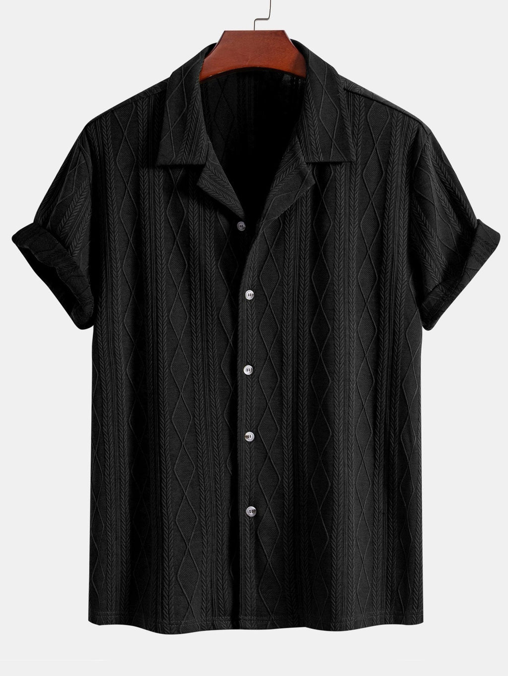 Set – kubánská jacquard košile a rovné kalhoty