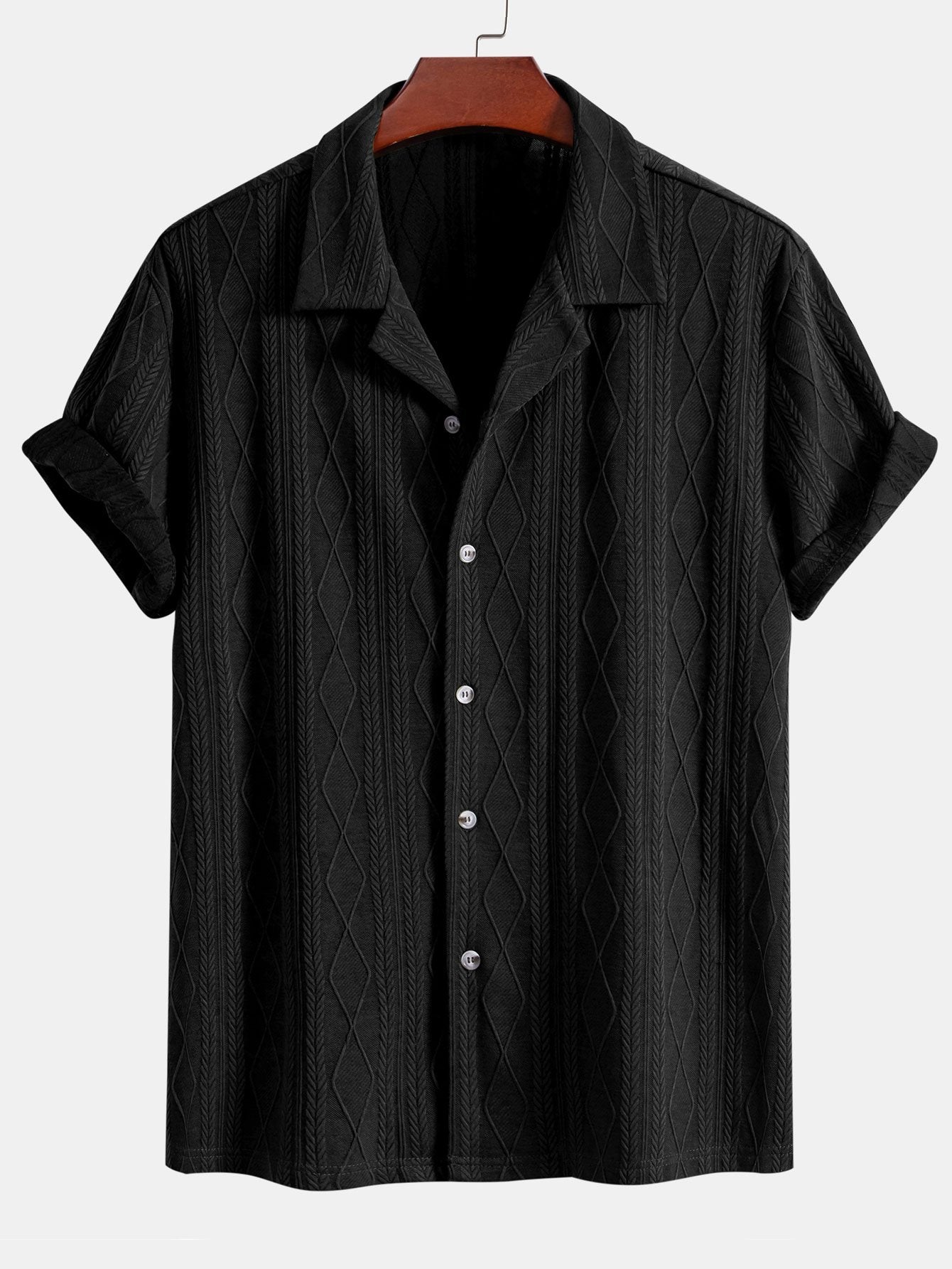 Set – kubánská jacquard košile a rovné kalhoty
