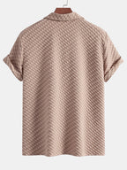 Set – kubánská košile jacquard kohoutí stopa a lněné kalhoty