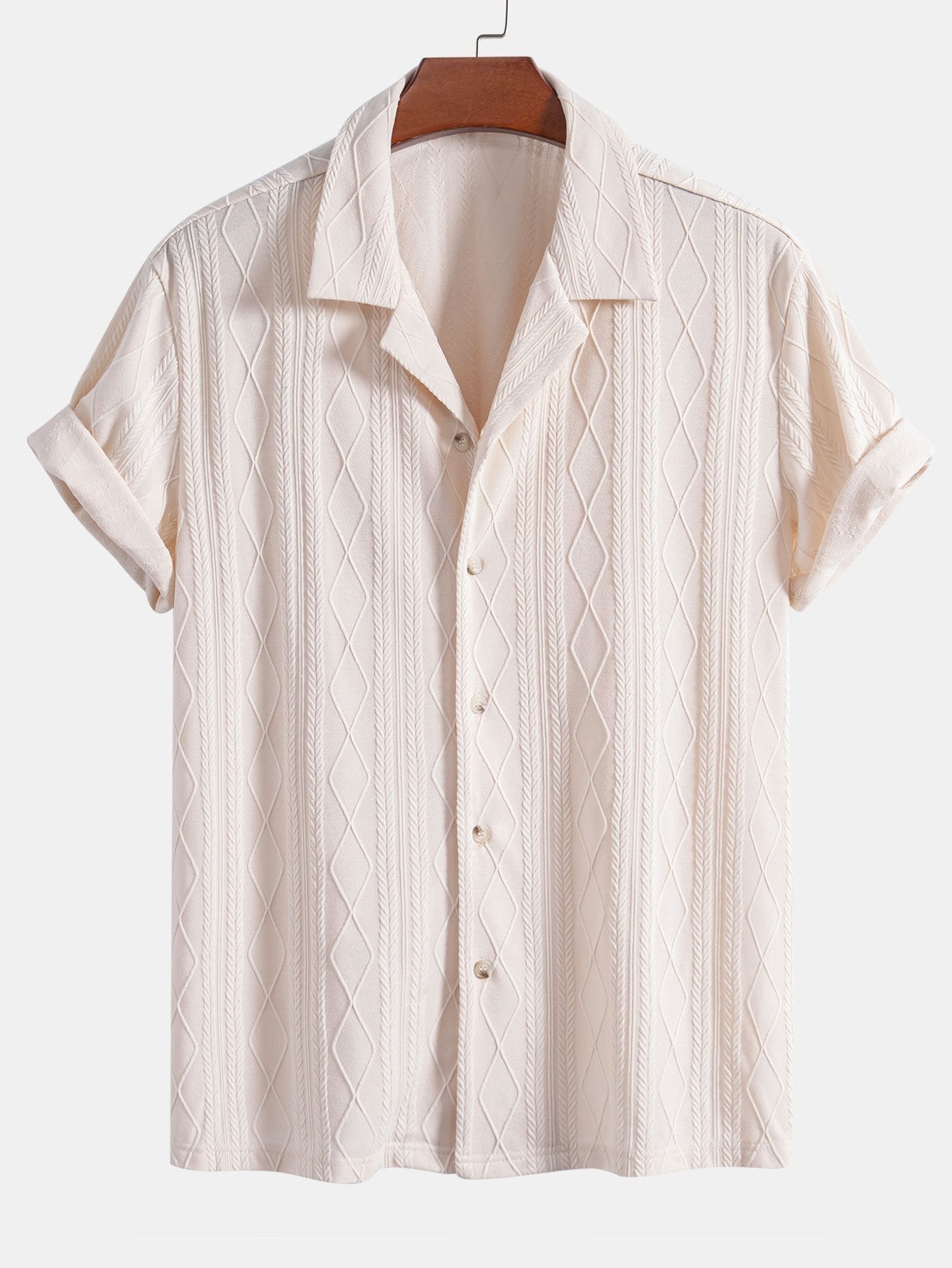 Set – kubánská jacquard košile a rovné kalhoty