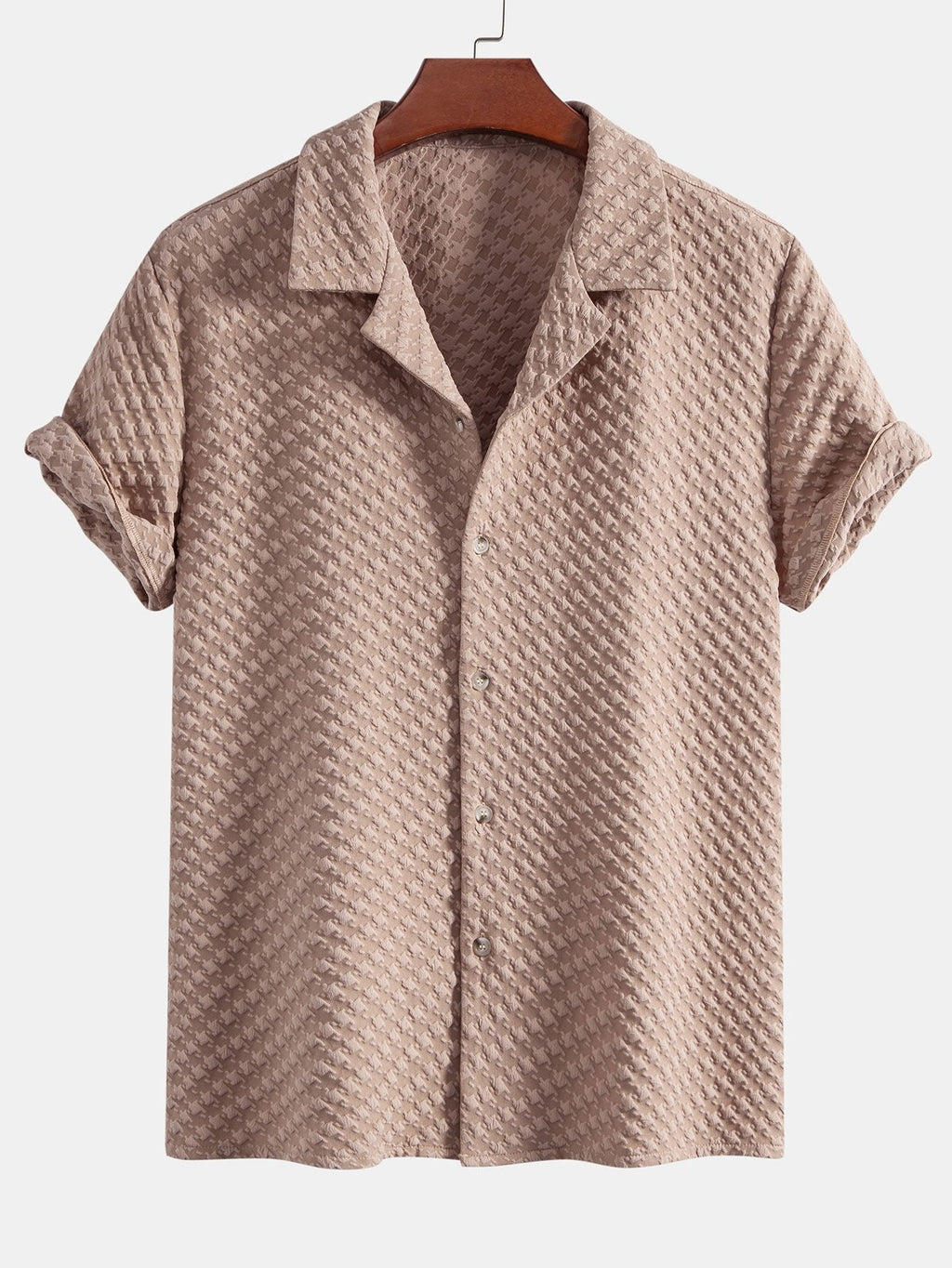 Set – kubánská košile jacquard kohoutí stopa a lněné kalhoty