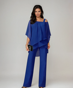 Mirella™ - Conjunto de Dos Piezas en Capas | Azul