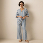 Dámský boho pruhovaný set – oversize střih