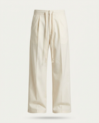 Elegantní pánské bílé jogger kalhoty – oversize střih