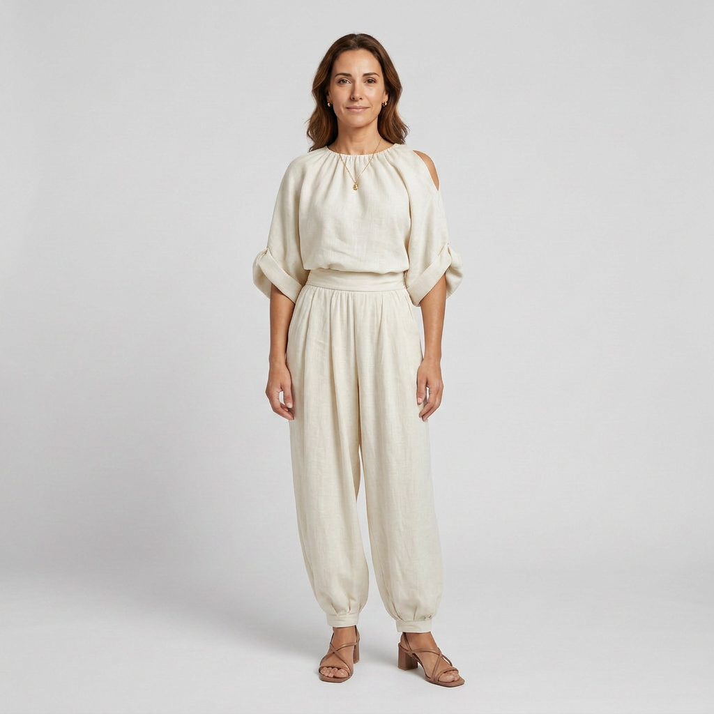 Dvoudílný set off-shoulder – casual chic styl