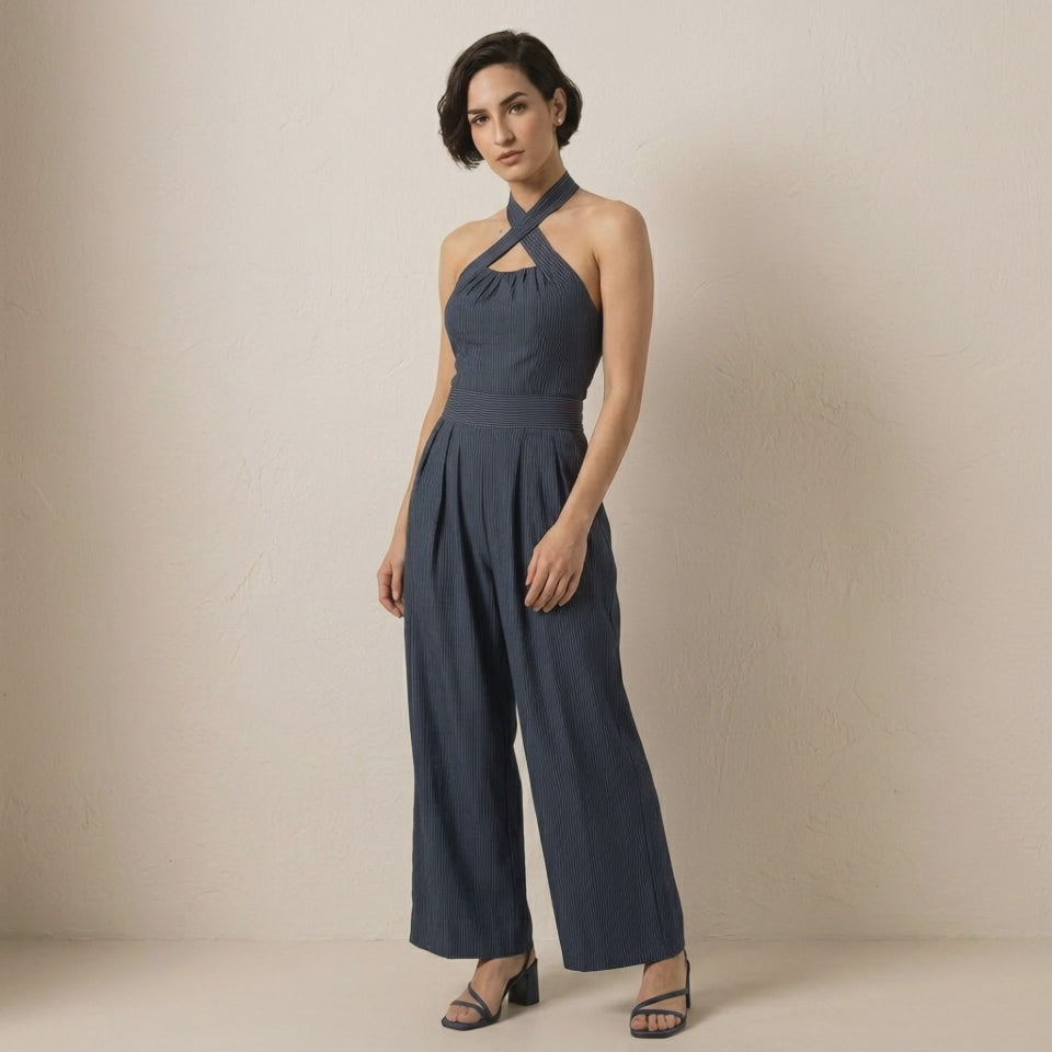 Bianca | Lněno-bavlněný set s elegantním překříženým výstřihem
