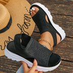 Sandalias de plataforma para mujer en malla transpirable