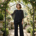 Valentina | Conjunto Elegante con Blusa Asimétrica y Pantalón de Pierna Ancha