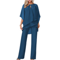 Valentina | Conjunto Elegante con Blusa Asimétrica y Pantalón de Pierna Ancha