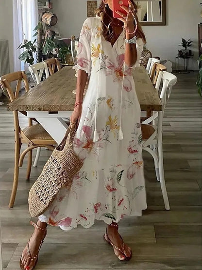 Elegantní boho splývavé šaty pro ženy