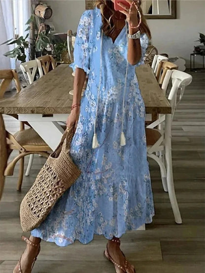 Elegantní boho splývavé šaty pro ženy